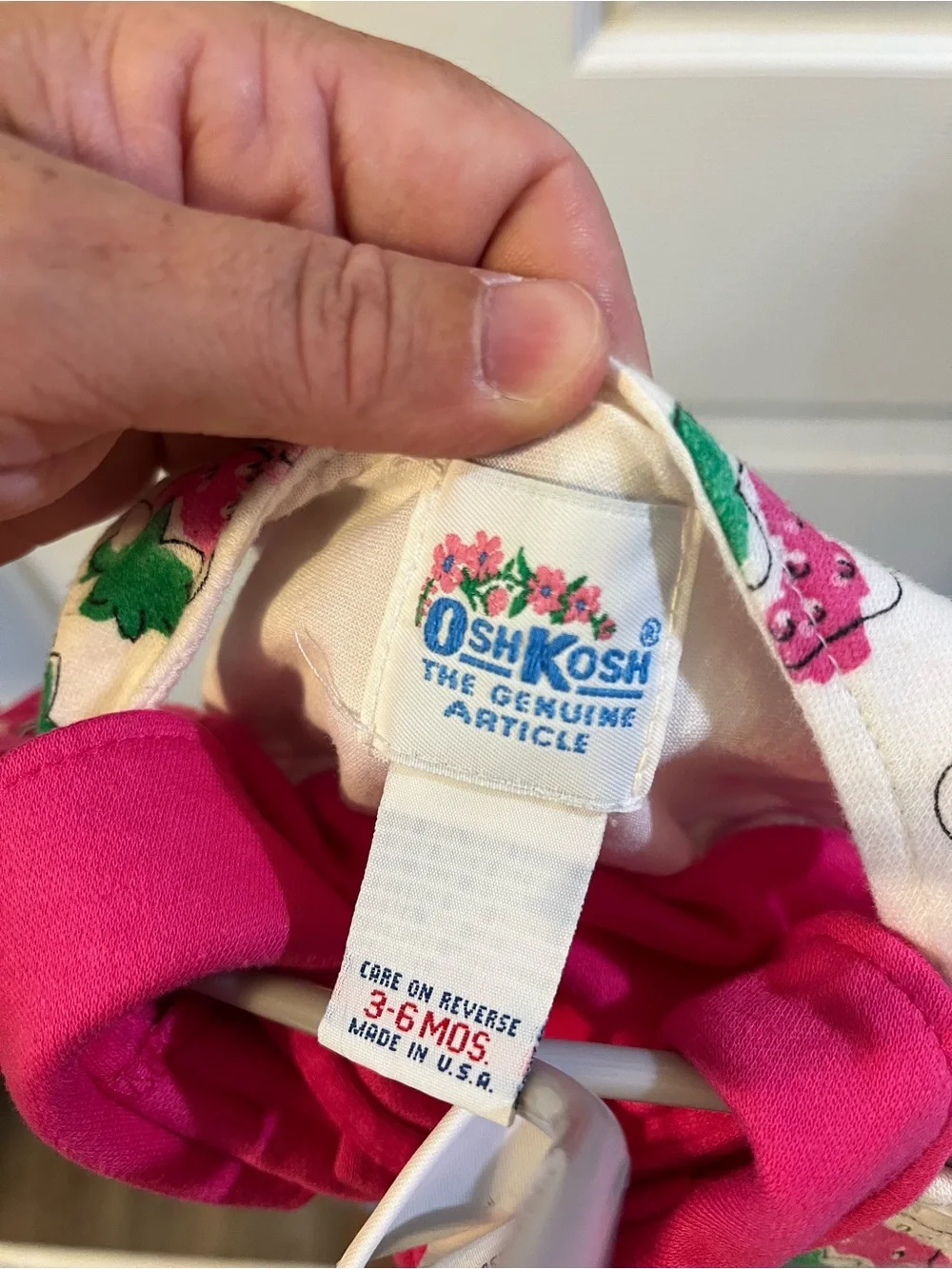 Vintage OshKosh B'gosh Strawberry Bubble Romper & Polo Shirt Set